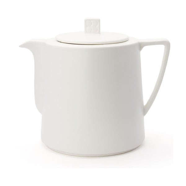 Бял керамичен чайник с цедка за насипен чай Lund, 1,5 л - Bredemeijer