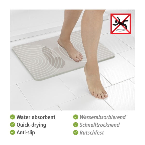 Бежов килим за баня от диатомична глина 39x60 cm Nazca – Wenko-image-4