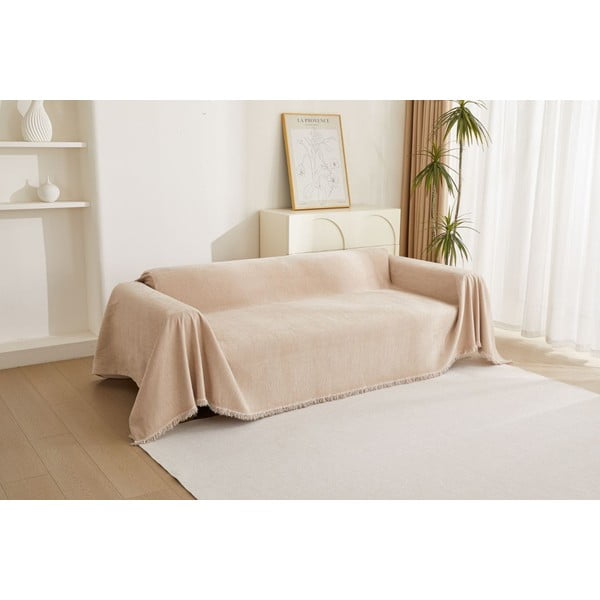 Бежово двуместно покривало за диван Talo – Filumi-image-1