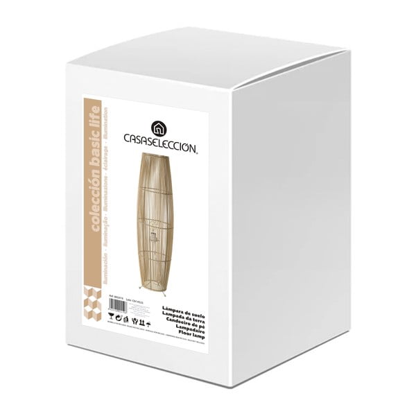 Подова лампа в естествен цвят с абажур от бамбук (височина 88 см) Natural Way - Casa Selección-image-4