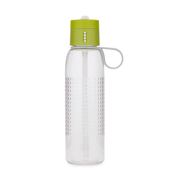 Зелена спортна бутилка с брояч за пълнене, 750 ml Dot Active - Joseph Joseph