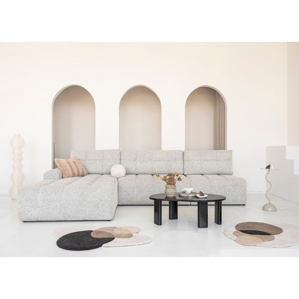 Бежов разтегателен модулен ъглов диван с място за съхранение (ляв ъгъл) Lulu – Miuform-image-1