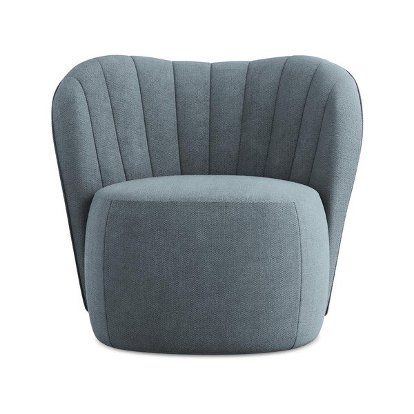 Синьо  шенилово кресло Keloa – Makamii-image-1