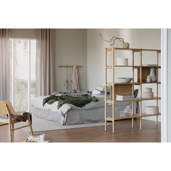 Етажерка за книги в дъб 140x166 cm Holton - Rowico-image-3