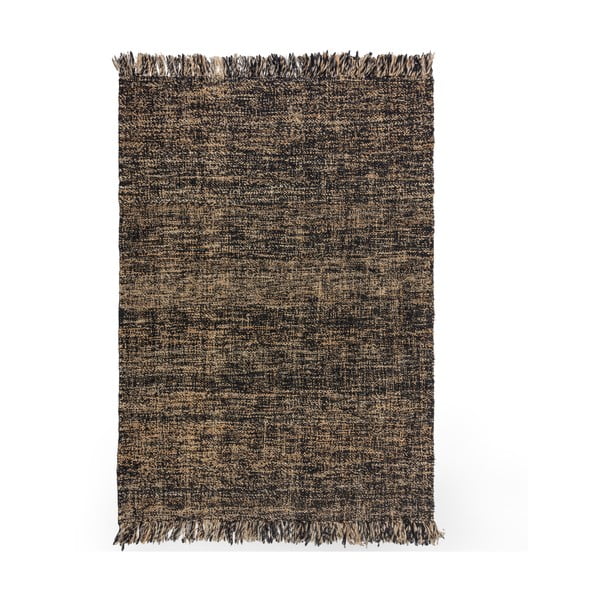 Черен килим от юта , 120 x 170 cm Idris - Flair Rugs