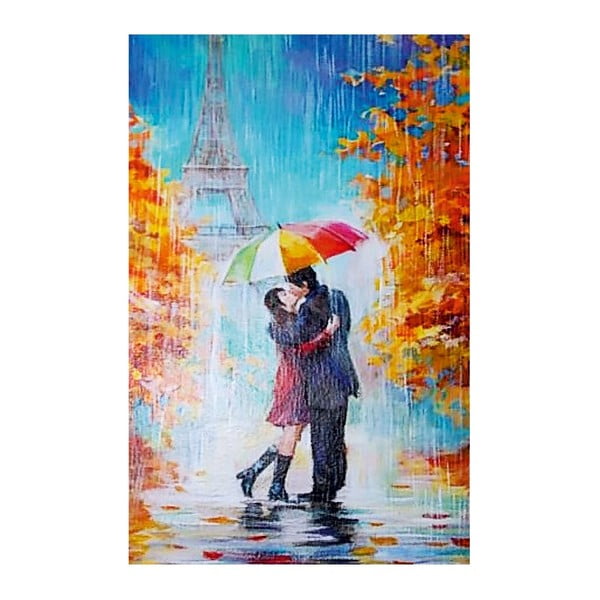 Живопис върху платно Дъждовен Париж, 70 x 45 cm - Unknown