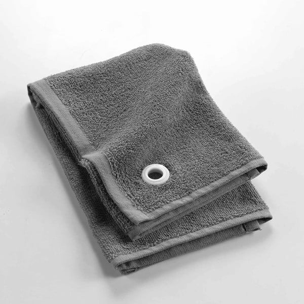 Антрацитна памучна кърпа от тери 50x50 cm Cuistot – douceur d'intérieur