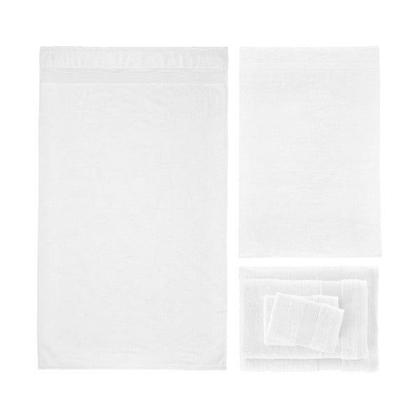 Бели памучни хавлии и кърпи за баня в комплект от 6 бр. от тери Anti-Bacterial – Catherine Lansfield-image-2