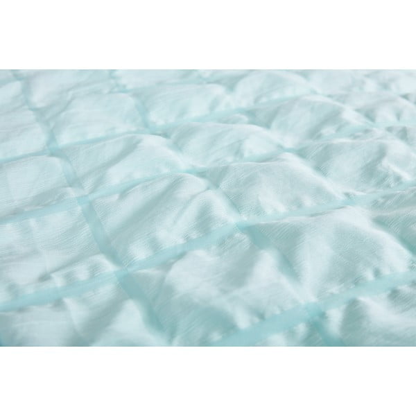 Крепово спално бельо за единично легло в цвят мента 140x200 см Naomi – My House-image-1