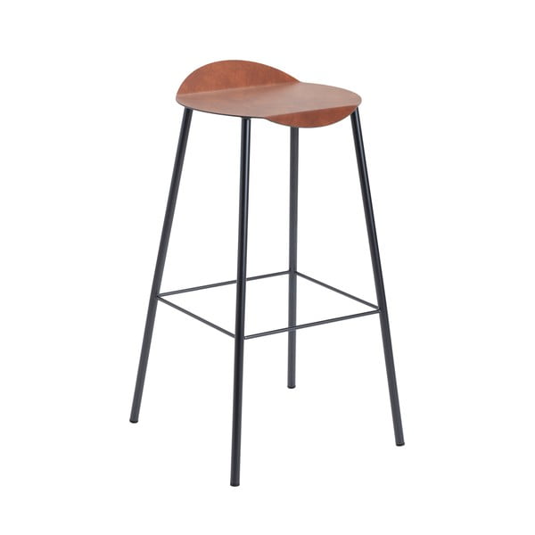 Кожен бар стол в цвят кафяв коняк Flamingo Bull – LIND DNA-image-2