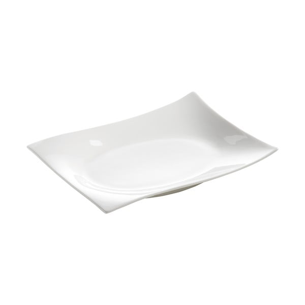 Бяла порцеланова чиния Motion, 20,5 x 15 cm - Maxwell & Williams
