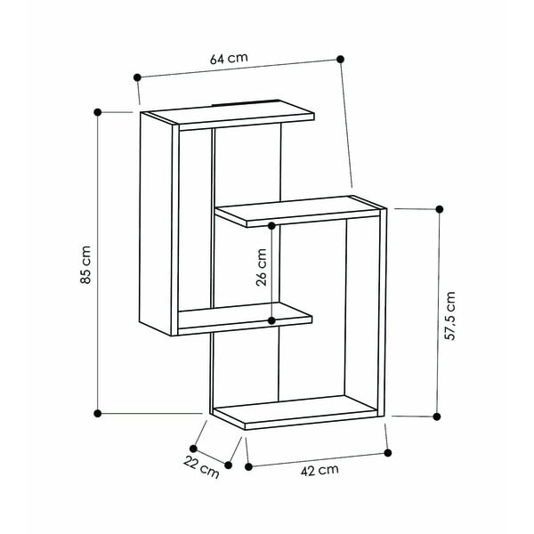 Антрацитна част от стенен рафт Paranoid - Homitis-image-4