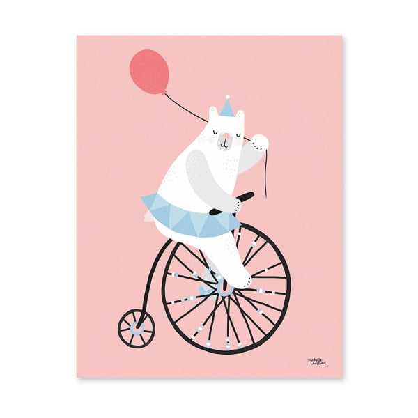 Plakát Michelle Carlslund Cycling Bear, 50 x 70 cm