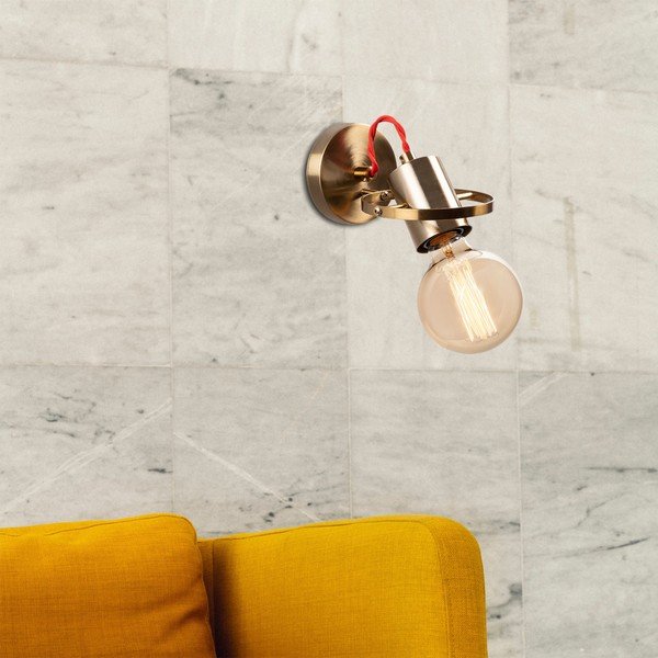 Стенна лампа  в златист цвят Vaveyla – Opviq lights-image-1