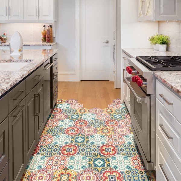 Комплект от 10 стикера за под Стикери за под Шестоъгълници , 40 x 90 cm Lorena - Ambiance-image-1