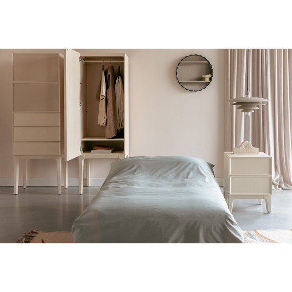 Кремаво шкафче от масивен дъб 60x180x45 cm June – Zuiver-image-4