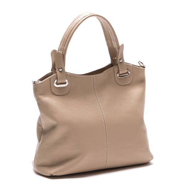 Šedohnědá kožená kabelka Luisa Vannini Nena-image-2