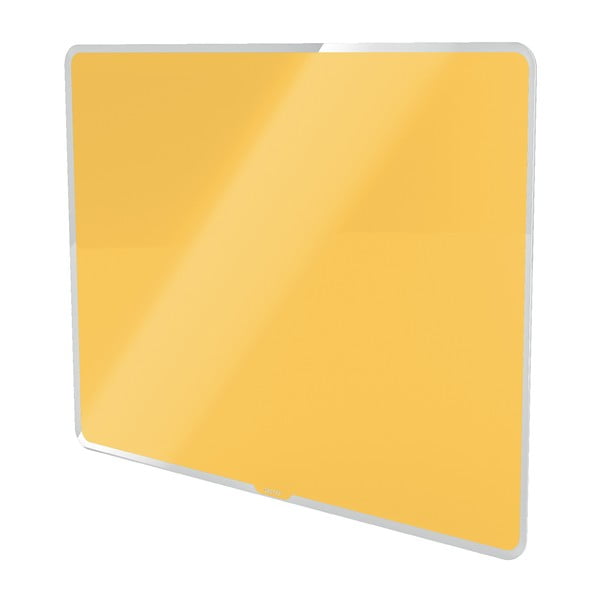Жълта стъклена магнитна дъска , 80 x 60 cm Cosy - Leitz