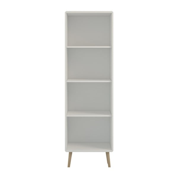 Кремаво-бял шкаф за книги , 166 x 49 cm Soft Line - Steens