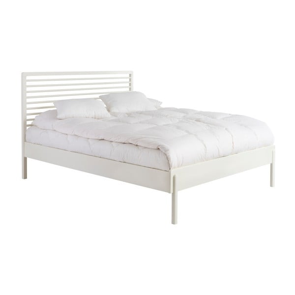 Бяла рамка за легло от масивна бреза Lennu, 208 x 165 cm - Kiteen