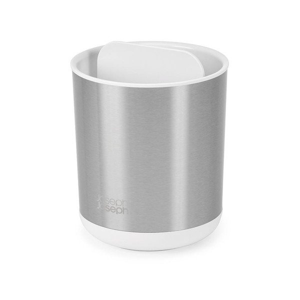 Чаша за четки за зъби от неръждаема стомана в сребрист цвят Duo Steel – Joseph Joseph
