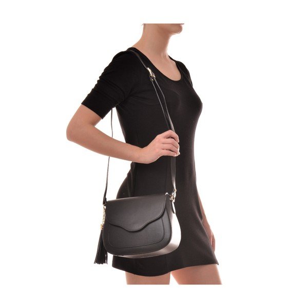 Черна кожена чанта Sicilia - Mangotti Bags-image-1