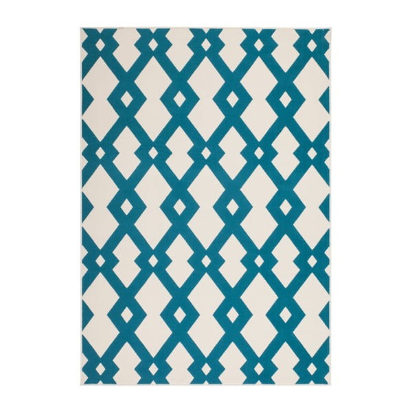 Modrošedý koberec Kayoom Stella Effenbein Turkis, 200 x 290 cm
