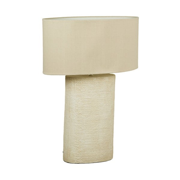 Кремаво-бяла керамична настолна лампа Coastal, височина 71 cm - Santiago Pons