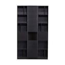 Черна модулна библиотека от масивен бор 120x210 cm Finca – WOOOD
