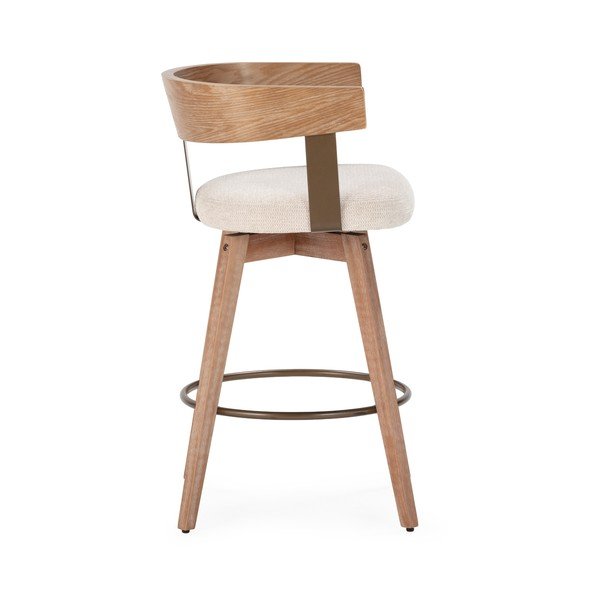 Кремави/в естествен цвят тапицирани бар столове в комплект с подлакътници 2 бр. Ilia – MOME-image-4