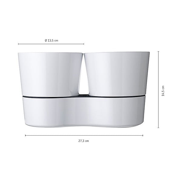 Бяла двойна саксия за билки Hydro Herbs - Mepal-image-3