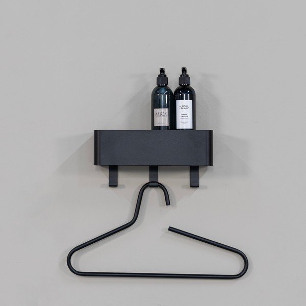 Черен стенен стоманен рафт за баня Multi – Spinder Design-image-3