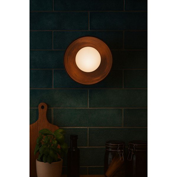 Кафява стенна лампа ø 24 cm Elsa – Opviq lights-image-3