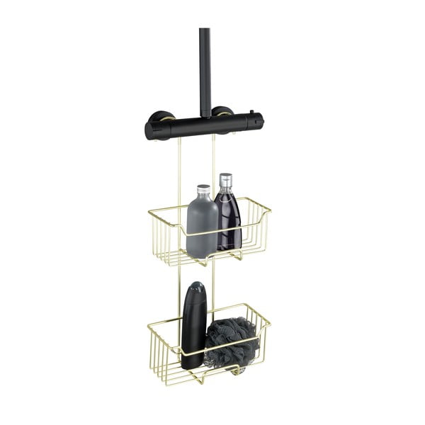 Висящ рафт за баня от неръждаема стомана в златист цвят Milo – Wenko-image-4