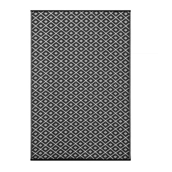 Черно-бял двустранен килим, подходящ за употреба на открито Brokena, 150 x 240 cm - Green Decore