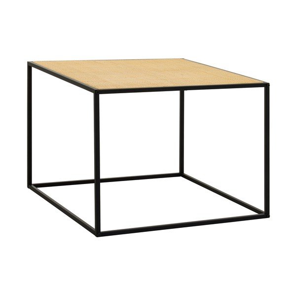 Ратанова масичка за кафе в естествен цвят 60x60 cm Depok – Premier Housewares