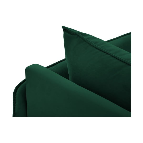 Тъмнозелено кадифено кресло за отдих (десен ъгъл) Vienna - Cosmopolitan Design-image-4