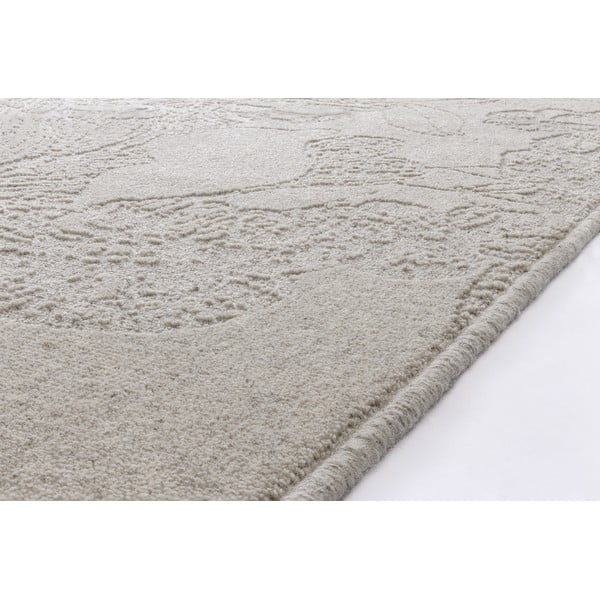 Светлосив вълнен килим 133x190 cm Arol - Agnella-image-2
