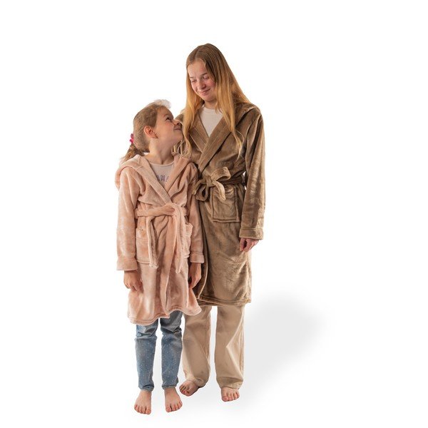 Кафява детска хавлия от микроплюш Delux – Tiseco Home Studio-image-1