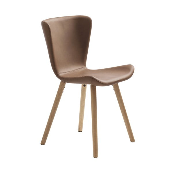 Кафяв трапезен стол от имитация на кожа Teslin – Unique Furniture