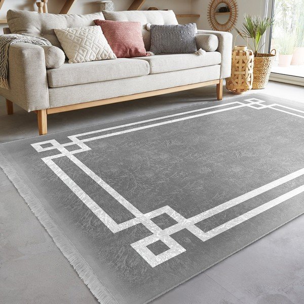 Сив килим 160x230 cm - Mila Home-image-1