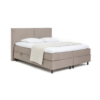 Боксспринг легло в кафяво-сив цвят с място за съхранение 180x200 cm Elva Bold – Bonami Selection