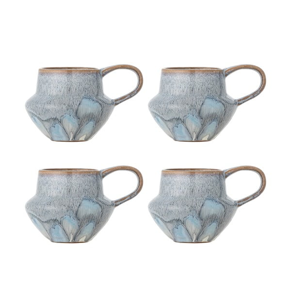 Светлосини глинени чаши в комплект от 4 бр. 300 ml Bessie – Bloomingville