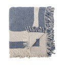 Синьо /бежово одеяло от рециклиран памук 130x160 cm Ethan – Bloomingville