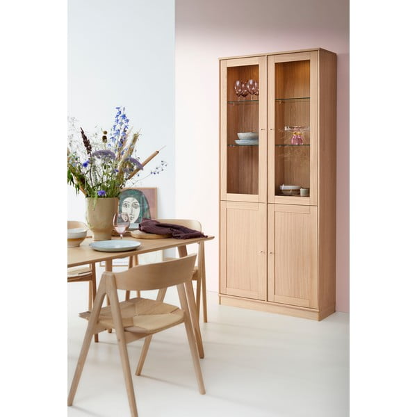 Витрина с осветление в дъбов декор 89x199 cm Mistral - Hammel Furniture-image-1