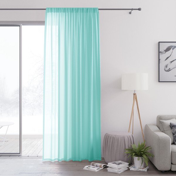 Тюркоазена завеса , 160 x 300 cm Voile Pleat - AmeliaHome-image-2