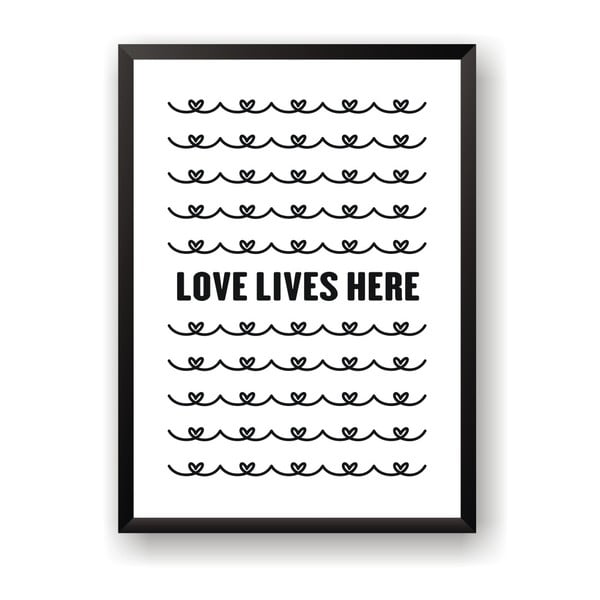 Plakát Nord & Co Love Lives Here, 50 x 70 cm