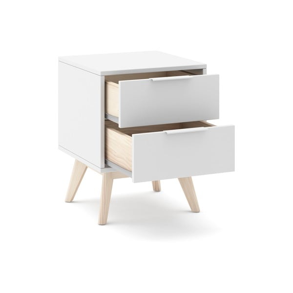 Бяло нощно шкафче Campus - Marckeric-image-4