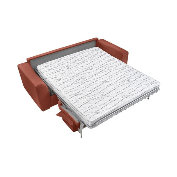 Разтегателен диван от рипсено кадифе в тухлен цвят 225 cm Augustin – Bobochic Paris-image-4