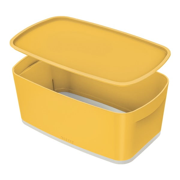 Жълта кутия за съхранение с капак Cosy, обем 5 л MyBox Cosy - Leitz